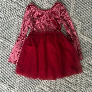 Cat & Jack Velvet and Tulle Dress in Pink and Red